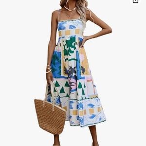 Amazon floral printed summer maxi dress